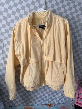 Light Yellow Utility Windbreaker Jacket by